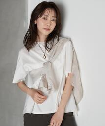 UNTITLED | 【洗える/Tシャツ】異素材ドッキングプルオーバー(Tシャツ/カットソー)