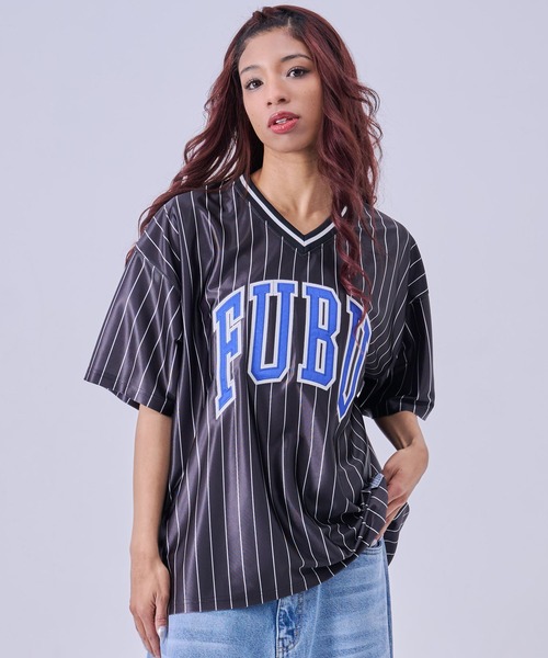 FUBU( フブ)の「FUBU フブ ブランド Patch V Neck TShirts/パッチVネックTシャツ(Tシャツ/カットソー・メンズ・ブラック/レオパード/ホワイト・L/M/XXL/XL)」の11枚目の写真