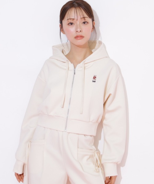 JILL by JILL STUART(ジルバイジルスチュアート)の「<BEARシリーズ>ワンポイント刺繍パーカー(パーカー・レディース・ホワイト/グレー/ピンク・FREE)」の16枚目の写真