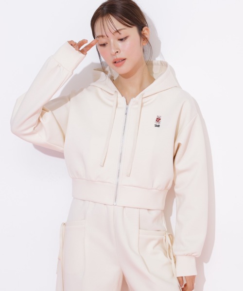 JILL by JILL STUART(ジルバイジルスチュアート)の「<BEARシリーズ>ワンポイント刺繍パーカー(パーカー・レディース・ホワイト/グレー/ピンク・FREE)」の17枚目の写真