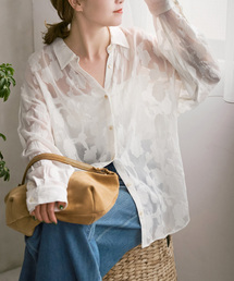 Spick & Span（スピックアンドスパン）の「HYU フラワージャガードシャツ（シャツ/ブラウス）」