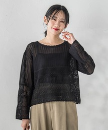 レース柄ニット