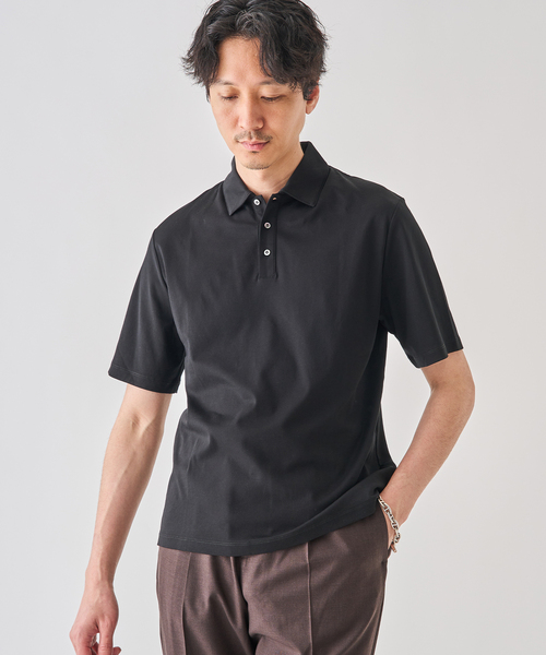 nomiamo(ノミアモ)の「nomiamo (ノミアモ) 別注 スヴィンコットン WDF ポロシャツ(ポロシャツ・メンズ・ネイビー/ベージュ系その他/ホワイト/ブラック・2/3/4)」の8枚目の写真