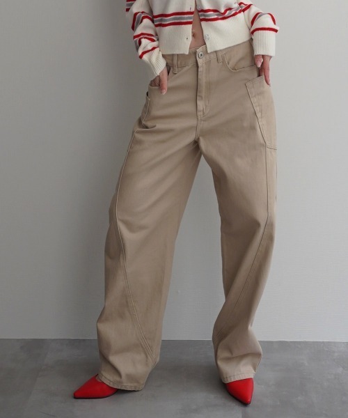 Rashik(ラシク)の「【Rashik】カーブシームバレルパンツ(デニムパンツ・レディース・ブルー/ベージュ/ホワイト・M/S)」の16枚目の写真