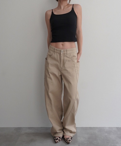Rashik(ラシク)の「【Rashik】カーブシームバレルパンツ(デニムパンツ・レディース・ブルー/ベージュ/ホワイト・M/S)」の19枚目の写真