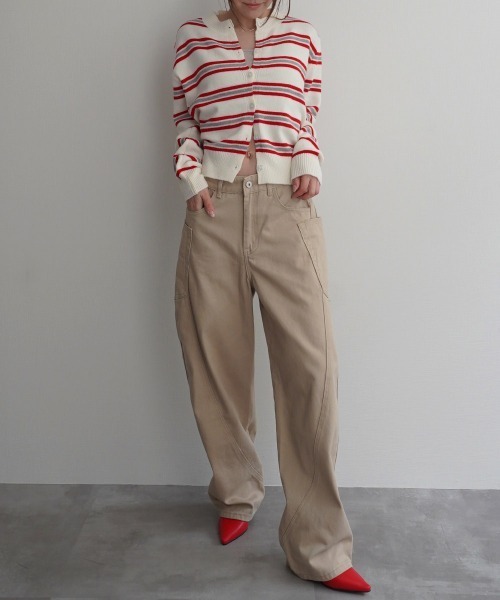 Rashik(ラシク)の「【Rashik】カーブシームバレルパンツ(デニムパンツ・レディース・ブルー/ベージュ/ホワイト・M/S)」の17枚目の写真
