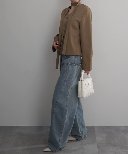 Rashik(ラシク)の「【Rashik】カーブシームバレルパンツ(デニムパンツ・レディース・ブルー/ベージュ/ホワイト・M/S)」の14枚目の写真