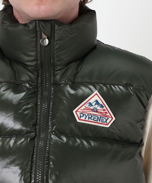 Pyrenex（ピレネックス）の「PYRENEX JOHN ナイロンダウンベスト（ダウンベスト・メンズ・ネイビー/グリーン・M）」の9枚目の写真