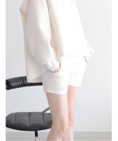 celon(セロン)の「soft minimal sweat shorts(スウェットパンツ・レディース・グレー/アイボリー・FREE)」の17枚目の写真