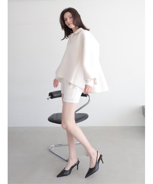 celon(セロン)の「soft minimal sweat shorts(スウェットパンツ・レディース・グレー/アイボリー・FREE)」の22枚目の写真