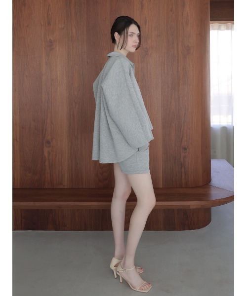 celon(セロン)の「soft minimal sweat shorts(スウェットパンツ・レディース・グレー/アイボリー・FREE)」の8枚目の写真