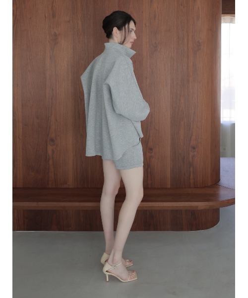 celon(セロン)の「soft minimal sweat shorts(スウェットパンツ・レディース・グレー/アイボリー・FREE)」の9枚目の写真