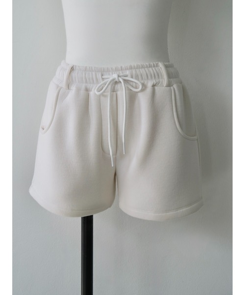 celon(セロン)の「soft minimal sweat shorts(スウェットパンツ・レディース・グレー/アイボリー・FREE)」の12枚目の写真