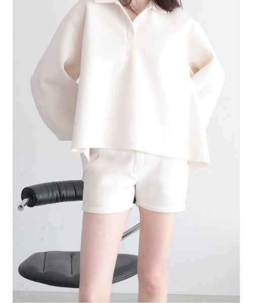 celon(セロン)の「soft minimal sweat shorts(スウェットパンツ・レディース・グレー/アイボリー・FREE)」の16枚目の写真
