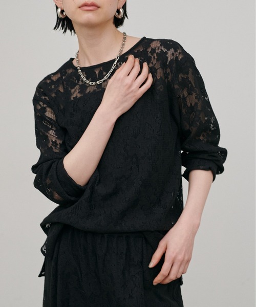 LARUTA(ラルータ)の「【LARUTA】フラワーエンブロイダリーブラウス(シャツ/ブラウス・レディース・オフホワイト/ブラック・MEDIUM)」の18枚目の写真