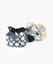 Casselini（キャセリーニ）の「Casselini(キャセリーニ)フラワーデニムパース（ハンドバッグ）」