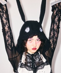 Candy Stripper（キャンディストリッパー）の「LACY BUNNY ボンネット（ニットキャップ/ビーニー）」