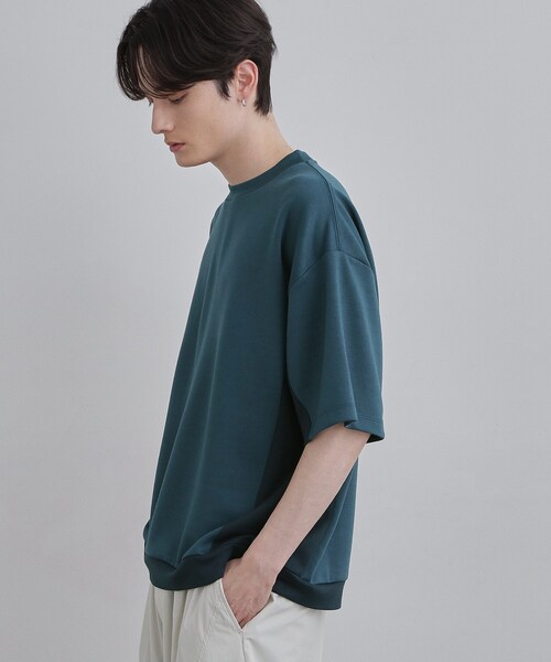 tk.TAKEO KIKUCHI(ティーケータケオキクチ)の「サイド切り替えカットソー(Tシャツ/カットソー・メンズ・チャコールグレー/ブルーグリーン/ホワイト・02/03)」の13枚目の写真