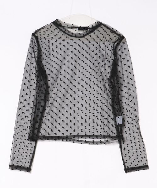B.I.D.(ビーアイディー)の「《Bz》ドットシアーカットオフカットソー 長袖 Y2K(MA/EK151)(Tシャツ/カットソー・レディース・ホワイト/ブラック・FREE)」の21枚目の写真