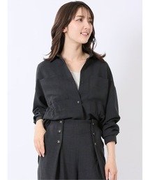 m.f.editorial（エムエフエディトリアル）の「【ストレッチ ゆったり リラックス】m.f.エディトリアル レディース タンブラーオックス シャツ ジャケット(セットアップ可能)（セットアップ）」