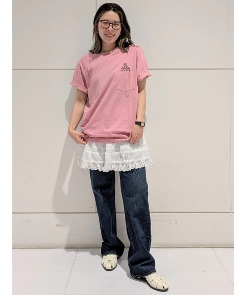 GAP(ギャップ)の「ピンタック レーストリミング イージーウエスト ミニスカート・スコート(スカート・レディース・ホワイト・XXS/XS/S/M/L)」の9枚目の写真