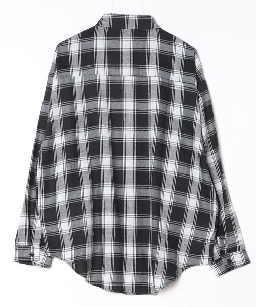 tunee(チュニー)の「【WARAIJOGO】ルーズシルエットネルチェック長袖シャツ/ネルシャツ(NEZ)(シャツ/ブラウス・メンズ・ブラック・FREE)」の14枚目の写真