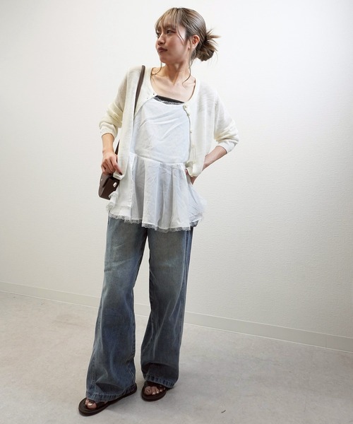 gossara(ゴサラ)の「【脚長見え】10OZペインターパンツ(デニムパンツ・レディース・ブルー/アイボリー・SMALL/MEDIUM)」の16枚目の写真