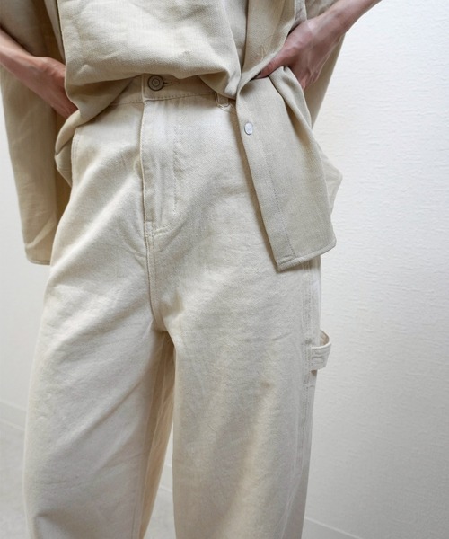 gossara(ゴサラ)の「【脚長見え】10OZペインターパンツ(デニムパンツ・レディース・ブルー/アイボリー・SMALL/MEDIUM)」の21枚目の写真