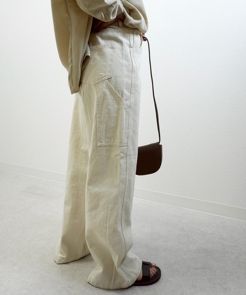 gossara(ゴサラ)の「【脚長見え】10OZペインターパンツ(デニムパンツ・レディース・ブルー/アイボリー・SMALL/MEDIUM)」の22枚目の写真
