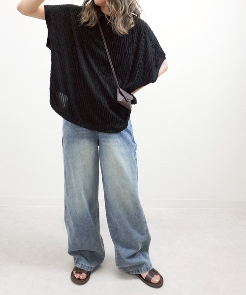 gossara(ゴサラ)の「【脚長見え】10OZペインターパンツ(デニムパンツ・レディース・ブルー/アイボリー・SMALL/MEDIUM)」の20枚目の写真