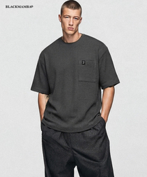 BLACK MAMBA（ブラックマンバ）の「シーリングワッフル半袖Tシャツ（チャコール）（Tシャツ/カットソー）」