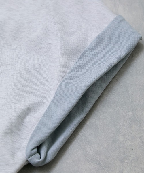 VIS(ビス)の「【WEB限定】天竺袖配色Tシャツ(Tシャツ/カットソー・レディース・ブラック/オフホワイト/ライトグレー・FREE)」の5枚目の写真