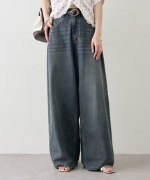 mystic | 《ZOZOWEEK限定価格》【ベルトがSET/3サイズ展開】ベルト付きカーブワイドデニム(デニムパンツ)