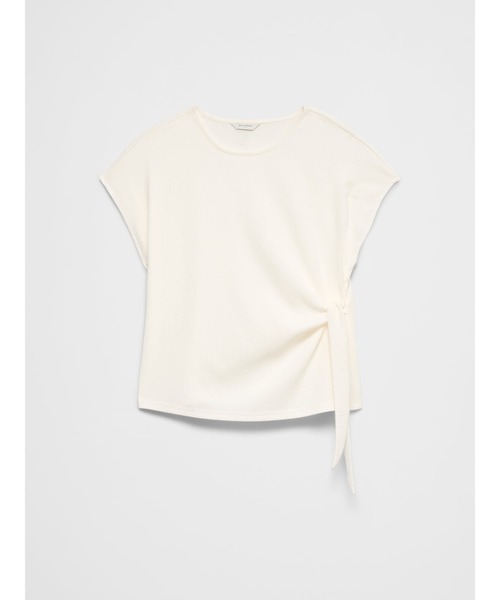BANANA REPUBLIC FACTORY STORE（バナナリパブリック ファクトリーストア）の「BANANA REPUBLIC FACTORY STORE　　テクスチャード スモックド サイドタイ トップス（Tシャツ/カットソー・レディース・ネイビー/ベージュ/ホワイト・L/M/S/XS）」の9枚目の写真