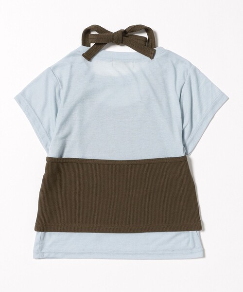 BEAMS HEART(ビームスハート)の「【3WAY・着回し抜群】ホルターネック タンクトップ × シアー Tシャツ(セットアイテム)(Tシャツ/カットソー・レディース・ブルー系/グレー系/ホワイト系・ONE SIZE)」の4枚目の写真