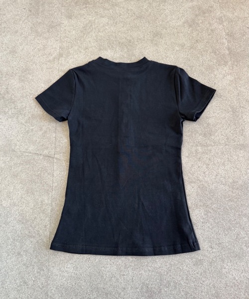 Teem Store(チームストア)の「韓国風 ヘンリーネック コンパクトT(Tシャツ/カットソー・レディース・ブラック・M/S)」の8枚目の写真