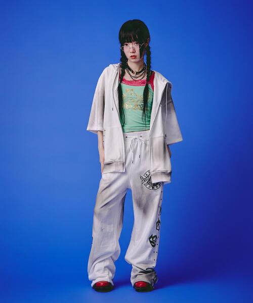 GALFY（ガルフィー）の「GALFY/ガルフィー/【LHP EXCLUSIVE】地雷ギャル スウェットパンツ（スウェットパンツ・レディース・ブラック/ホワイト/ピンク・F）」の14枚目の写真