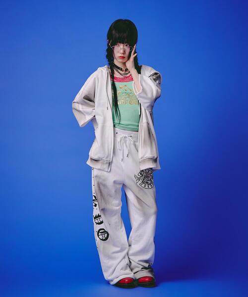 GALFY（ガルフィー）の「GALFY/ガルフィー/【LHP EXCLUSIVE】地雷ギャル スウェットパンツ（スウェットパンツ・レディース・ブラック/ホワイト/ピンク・F）」の16枚目の写真