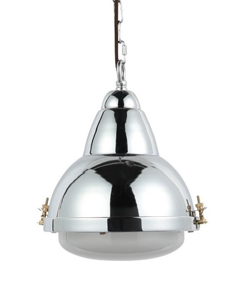 SALL‼　アンティークDULTON‼アルミ製？レトロなペンダントライト ALUMINUM WAREHOUSE LAMP S CHROME/アルミニウム ペンダントランプ