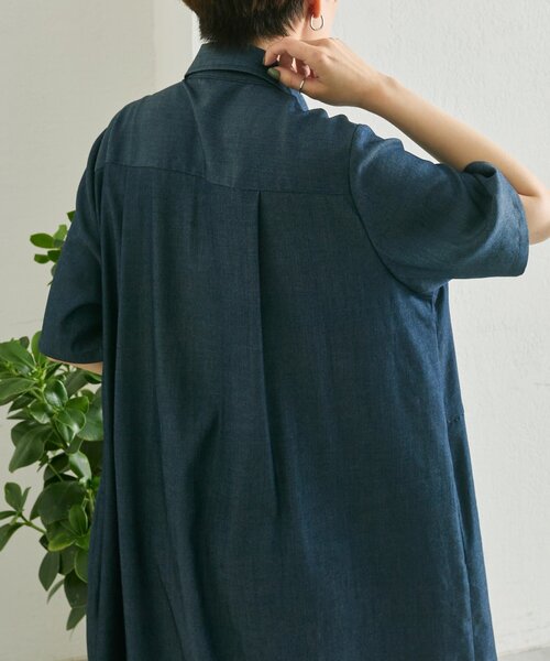 ear PAPILLONNER(イアパピヨネ)の「デニムプリーツワンピース【SUM1 STYLE】(ワンピース・レディース・ブラック/ブルー・FREE)」の21枚目の写真