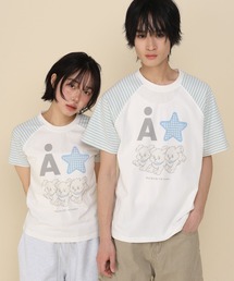 【UNISEX】Wai Kei×ALAND/AロゴスターラグランTシャツ