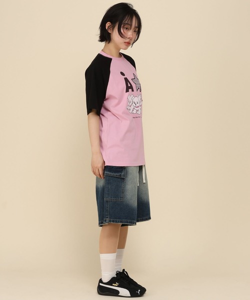 WaiKei(ワイケイ)の「【UNISEX】Wai Kei×ALAND/AロゴスターラグランTシャツ(Tシャツ/カットソー・レディース・ピンク/ライトブルー/アイボリー・MEDIUM/SMALL)」の9枚目の写真