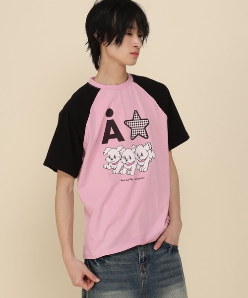 WaiKei(ワイケイ)の「【UNISEX】Wai Kei×ALAND/AロゴスターラグランTシャツ(Tシャツ/カットソー・レディース・ピンク/ライトブルー/アイボリー・MEDIUM/SMALL)」の16枚目の写真