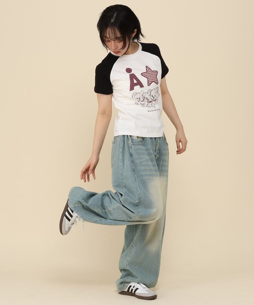 WaiKei(ワイケイ)の「【UNISEX】Wai Kei×ALAND/AロゴスターラグランTシャツ(Tシャツ/カットソー・レディース・ピンク/ライトブルー/アイボリー・MEDIUM/SMALL)」の18枚目の写真