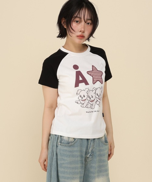 WaiKei(ワイケイ)の「【UNISEX】Wai Kei×ALAND/AロゴスターラグランTシャツ(Tシャツ/カットソー・レディース・ピンク/ライトブルー/アイボリー・MEDIUM/SMALL)」の21枚目の写真