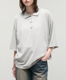 【Alfred Alex】Dry Touch Skipper Knit Polo / コンパクトフィット スキッパーニットポロシャツ