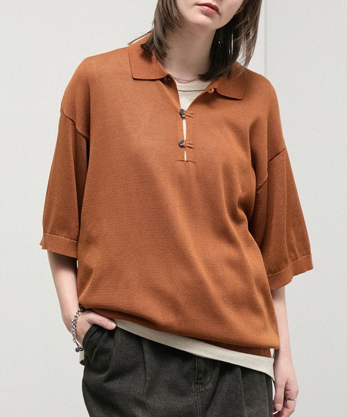 [Alfred Alex] Dry Touch Skipper knit polo — трикотажное поло Skipper