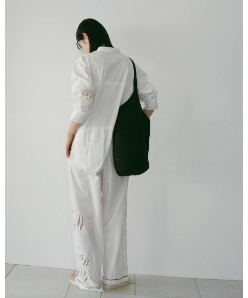 anuke(アンヌーク)の「anuke Raffia Tote Bag(ショルダーバッグ・レディース・ブラック/ベージュ・FREE)」の9枚目の写真