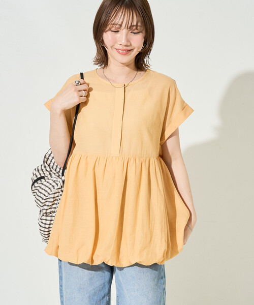 FREAK'S STORE(フリークスストア)の「限定展開 インド シアー ボイル バルーン ノースリーブ ブラウス(シャツ/ブラウス・レディース・オフホワイト/ブラック/ブルーグリーン/サックスブルー/ブラウン/イエロー・フリ-)」の9枚目の写真