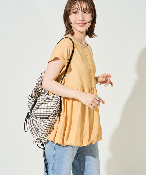 FREAK'S STORE(フリークスストア)の「限定展開 インド シアー ボイル バルーン ノースリーブ ブラウス(シャツ/ブラウス・レディース・オフホワイト/ブラック/ブルーグリーン/サックスブルー/ブラウン/イエロー・フリ-)」の14枚目の写真